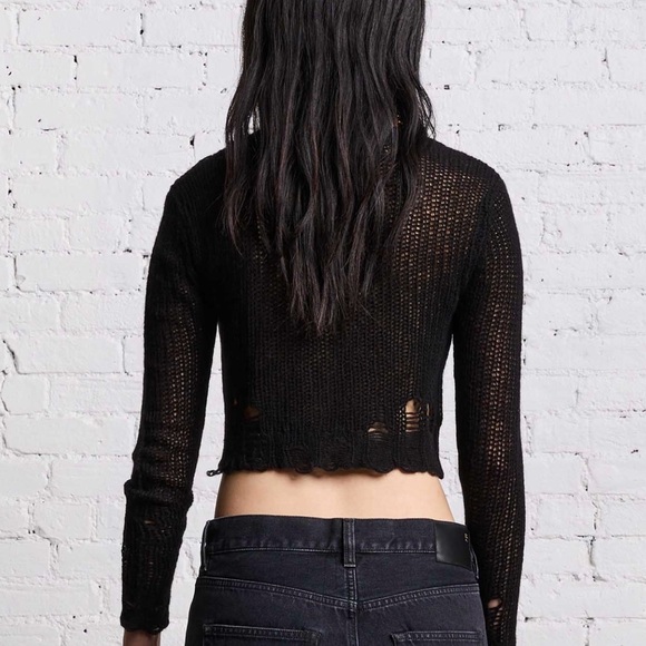 R13 NWT Black Double Layer Cardigan, SMALL - Picture 7 of 10